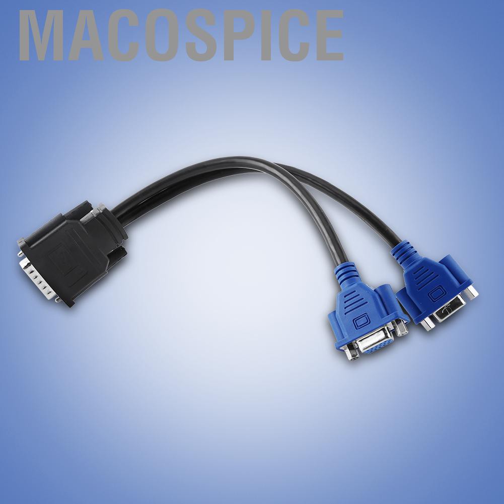 Cáp chia cổng Macospice từ đầu cắm Dms-59 Pin sang 2 lỗ ca81mVGA cho màn hình HP