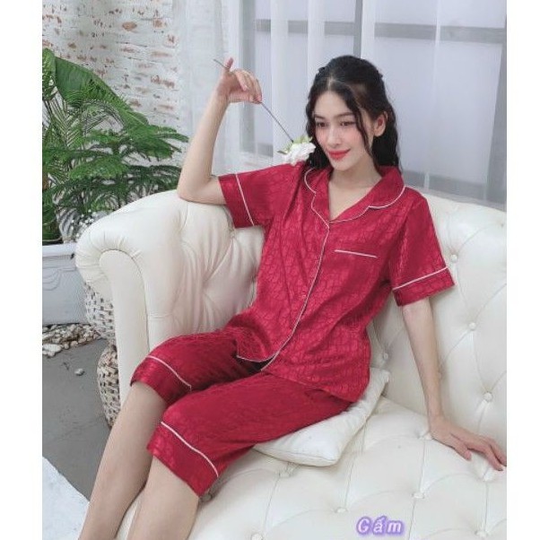 Đồ Ngủ Pijama Đồ Bộ Mặc Nhà Gấm Cao Cấp Quần Lửng Đủ Size🎀Giảm 10K Đơn 200K | BigBuy360 - bigbuy360.vn