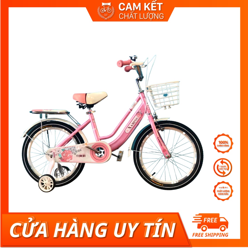 Xe đạp trẻ em Xaming sơn tĩnh điện+inox mới nhất 2021 size 12-14-16-18-20 mọi lứa tuổi cho bé.