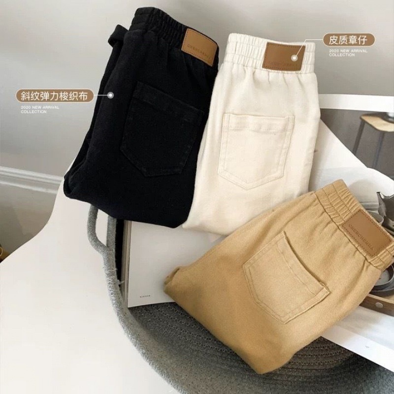 Quần Kaki Nâu/Trắng Cho Bé