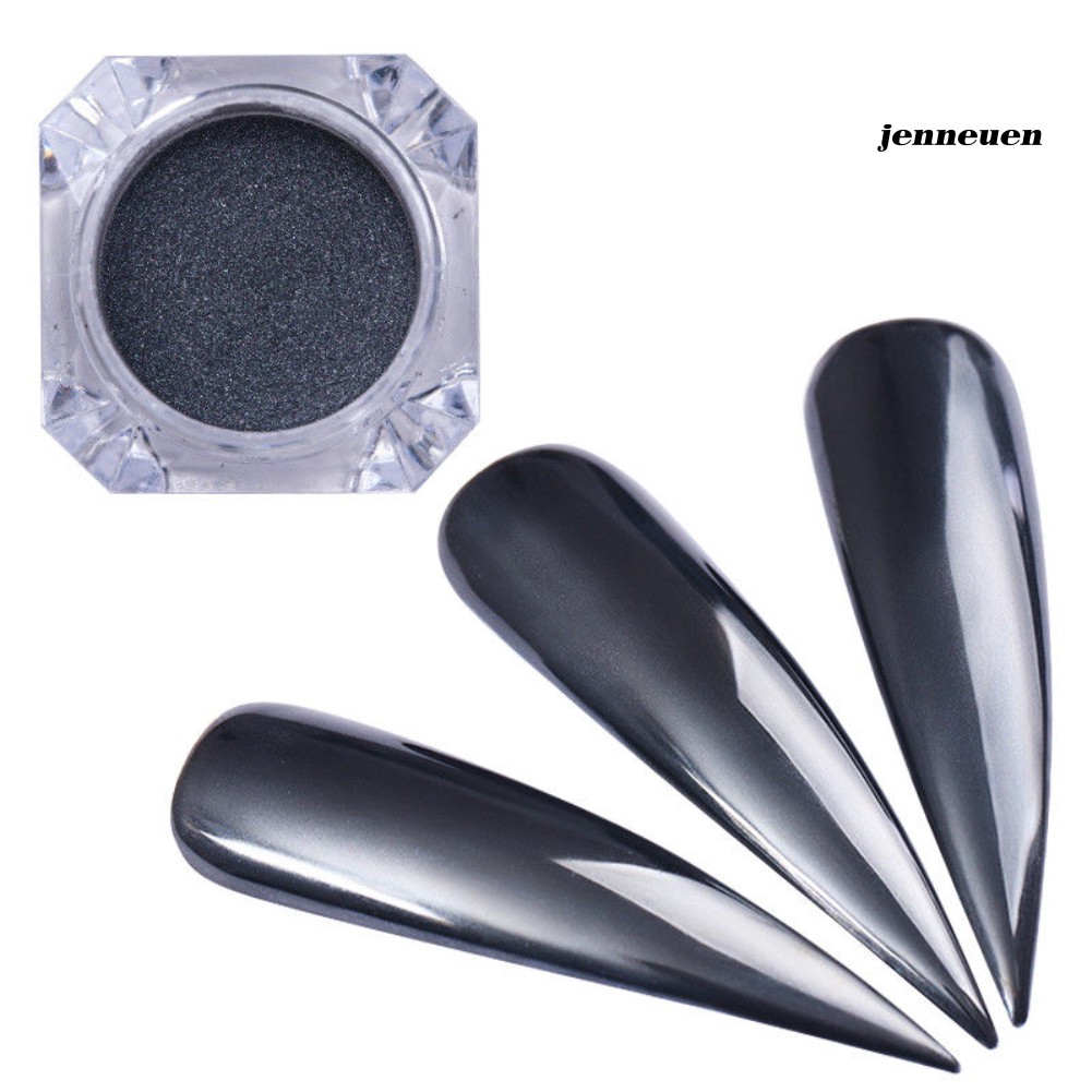 [Hàng mới về] Bột Kim Tuyến Hiệu Ứng Tráng Gương Màu Đen Trang Trí Móng Tay Cho Nữ