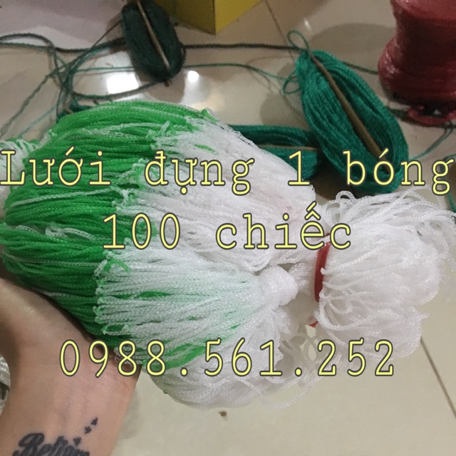 Sỉ 100 cái túi lưới đựng vừa 1 quả bóng thể thao