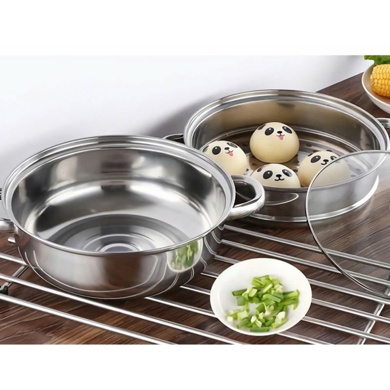 Nồi hấp inox 2 tầng cao cấp