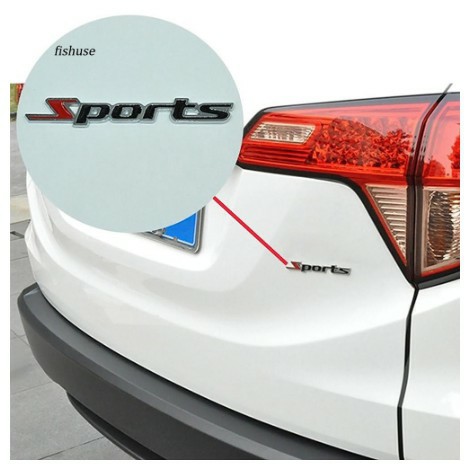 [Bán buôn] Logo kim loại SPORT 3D cao cấp gắn ô tô xe hơi xe máy