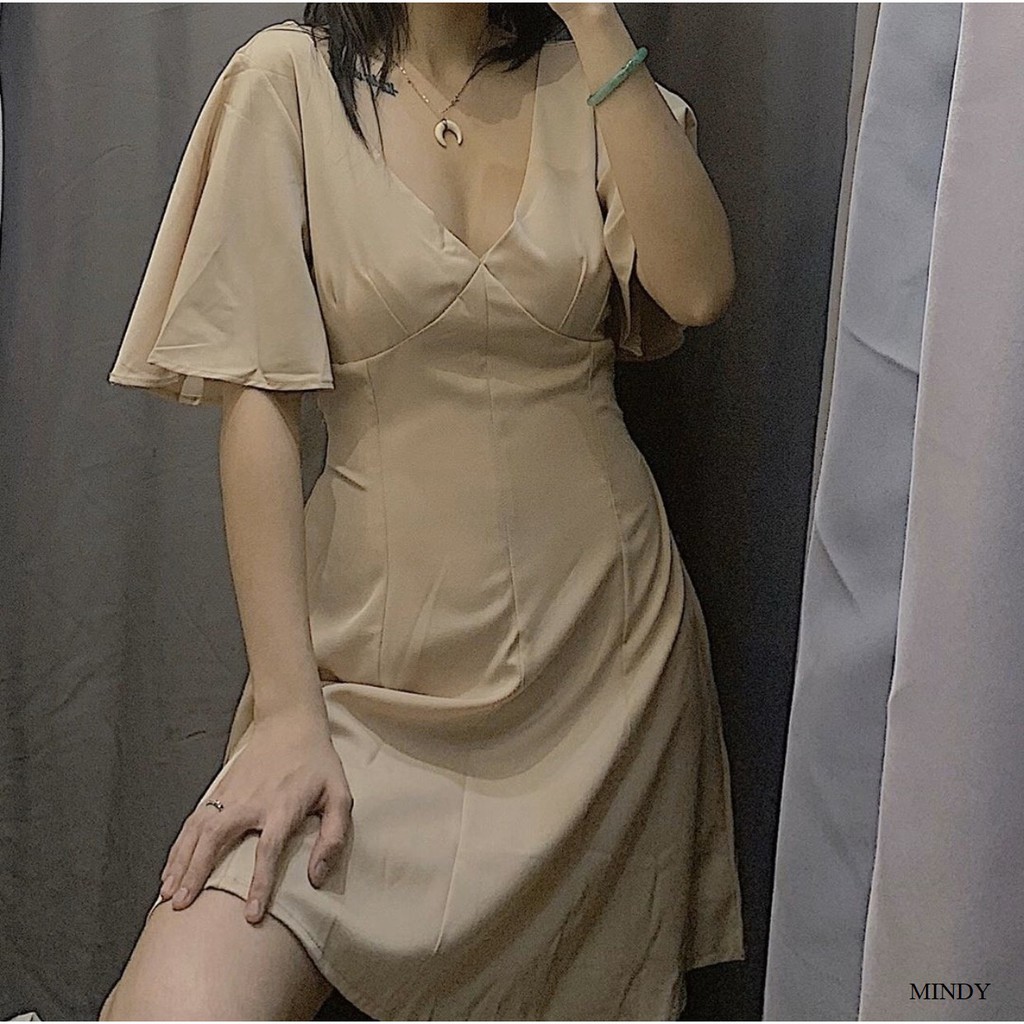 Đầm xoè cổ V đan dây lưng Mindy dress - Đầm đi tiệc thiết kế | BigBuy360 - bigbuy360.vn