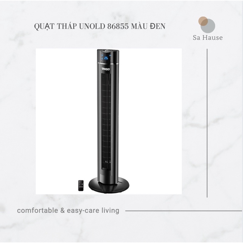 Quạt tháp UNOLD 86855, công suất 60W, có hộp chứa tinh dầu thơm