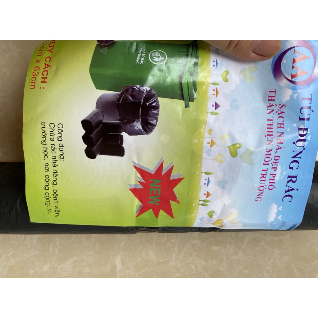 Combo 5 cuộn túi nilong đựng rác size to