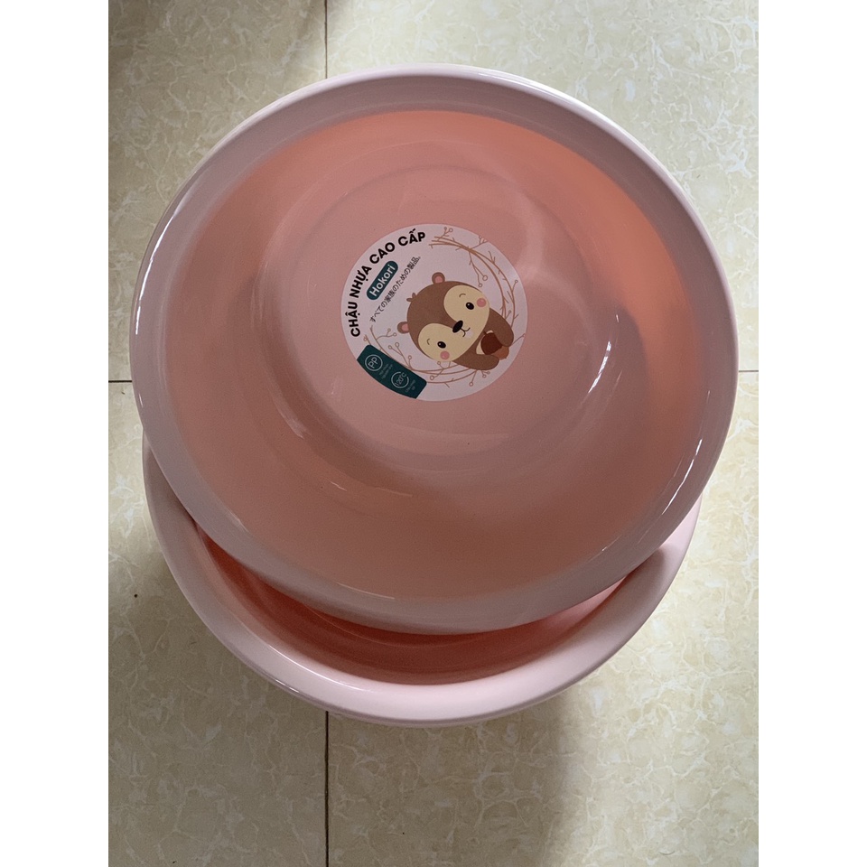 Chậu nhựa 39cm Việt Nhật Hokori 2522, chậu cao cấp tắm gội cho bé chính hãng