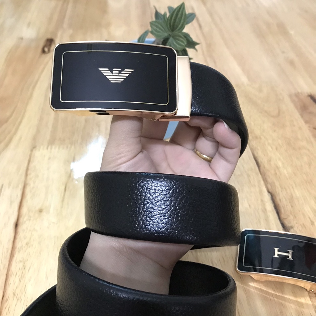 Dây lưng nam dây nịt khóa tì bản 3,5cm không cần đục lỗ