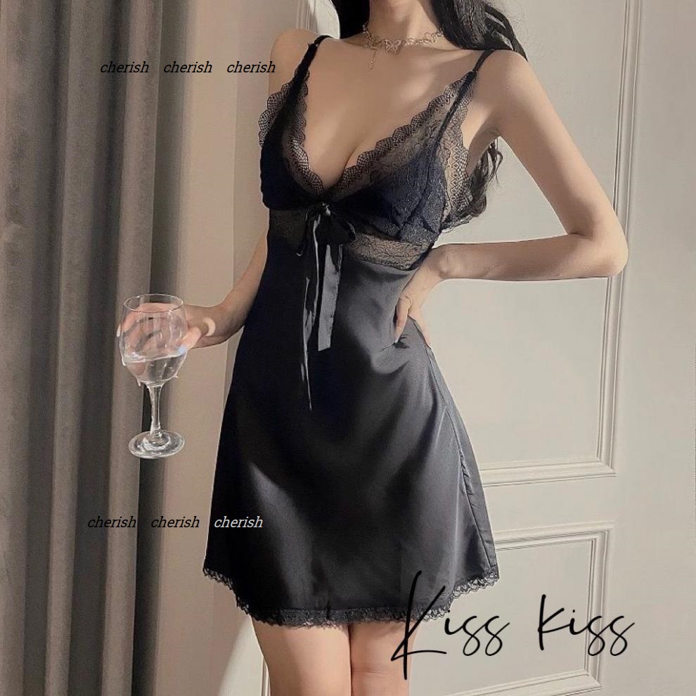 (M.117) Váy ngủ hai dây lụa satin sexy cao cấp Đầm mặc nhà gợi cảm quyến rũ | BigBuy360 - bigbuy360.vn