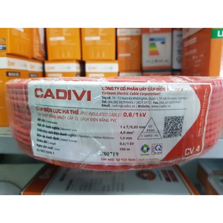 Dây CV 4.0 – CADIVI – 100m