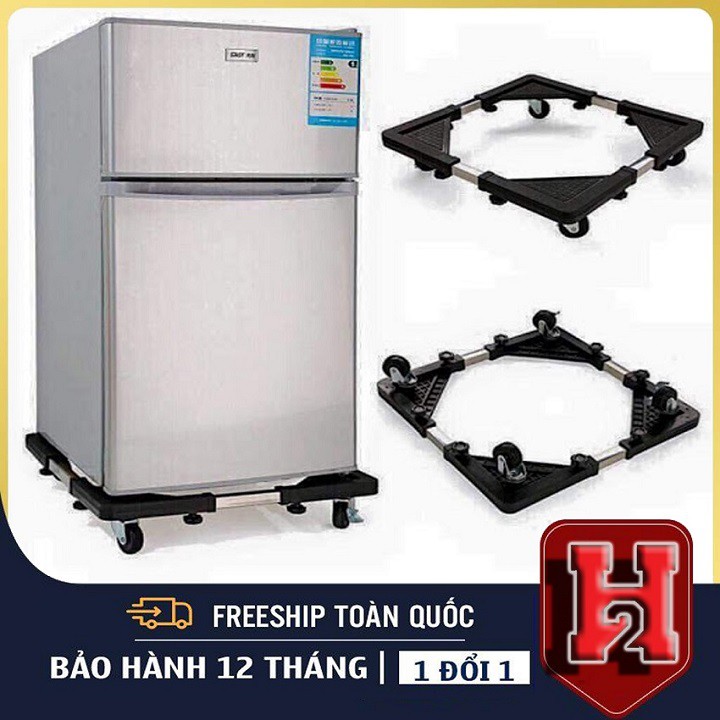 ❤ Kệ Để Máy Giặt Tủ Lạnh Inox  Đa Năng Điều Chỉnh Được Kích Thước Loại Có Bánh Xe ❤