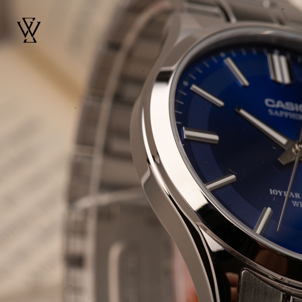Đồng Hồ Quartz Nam Casio WATCHSTORE MTS-100D-2AVDF Thiết Kế Kính Sapphire 41mm, Dây Kim Loại, Vỏ Thép Không Gỉ