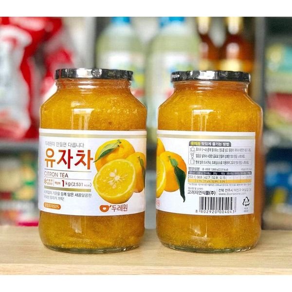 Mật Ong Chanh Đào , Bưởi Mẫu Mới Nhất 2022 Hũ 1kg - Hàn Quốc Chính Hãng Mùi Vị và Hương Thơm (Tongkhohangthai1)