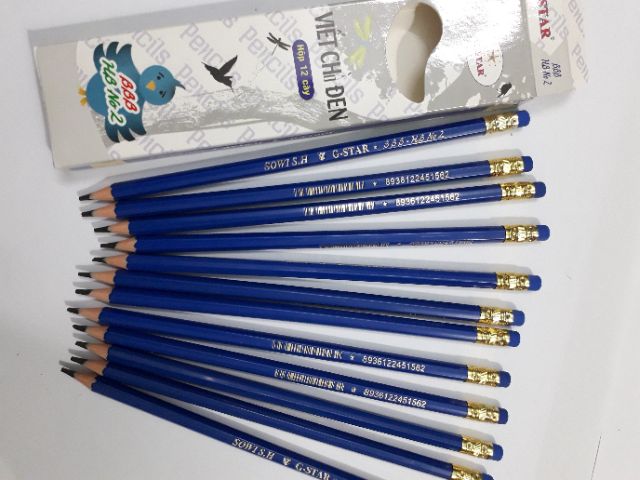 Sỉ 12 cây bút chì có tẩy hàng chất lượng