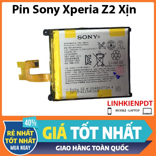 Pin Xịn Sony Xperia Z2, D6502, D6503,D6543 ,3200mAh