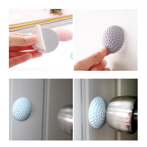 Miếng Chắn Cửa Miếng Chặn Cửa Dán Tường 3M Silicone Chống Va Đập Chống Ồn Tiện Lợi.