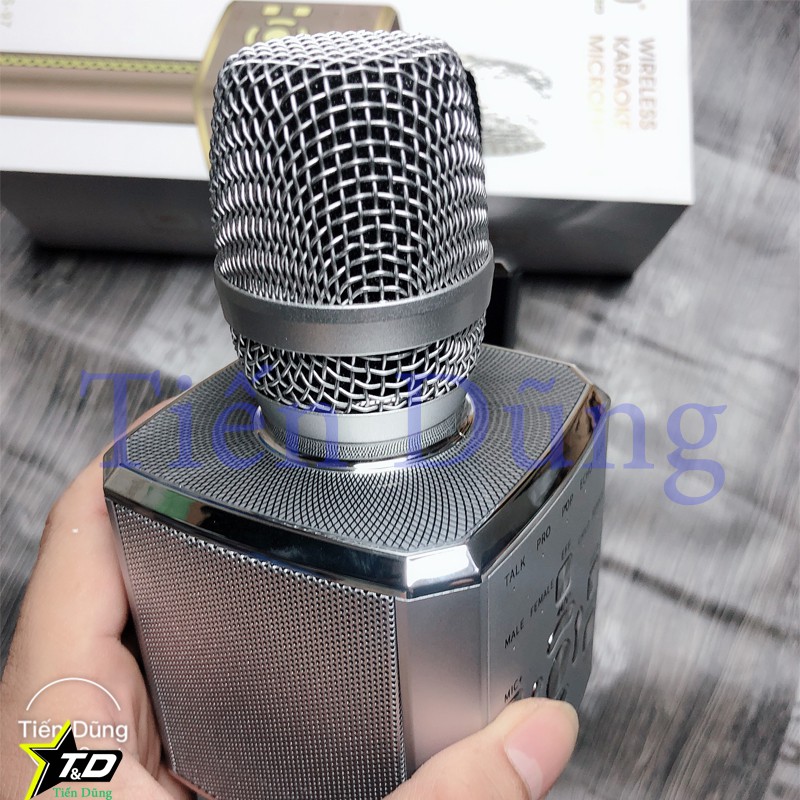 Micro Karaoke YS97 đời cao hơn mic YS95 kèm loa bluetooth - Mic YS97 có 9 chế độ âm thanh để thay đổi giọng