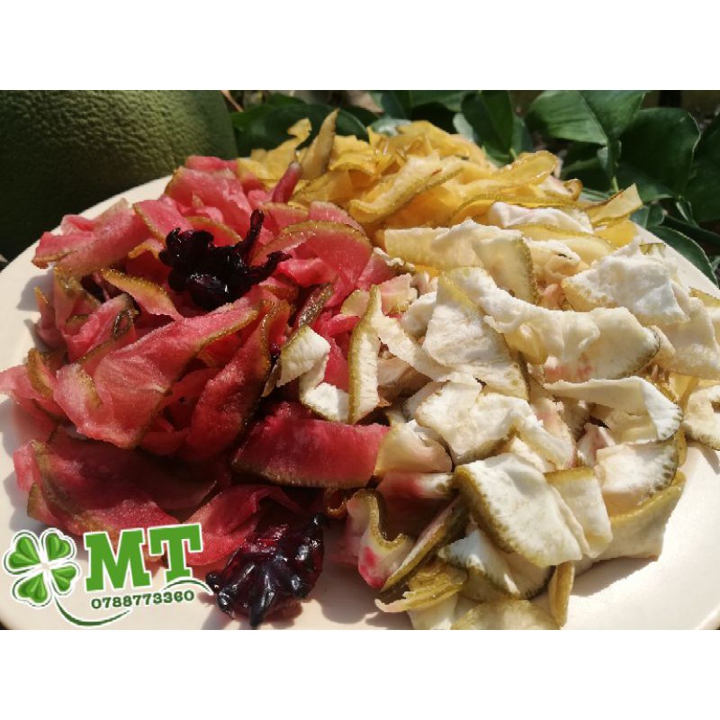 Mứt vỏ bưởi sấy dẻo mix 3 vị 500g
