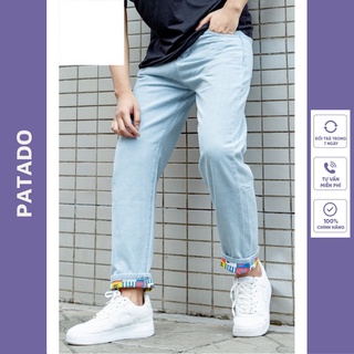 Quần jean baggy nam in thêu họa tiết logo hàng HOT có duy nhất tại patadoshop