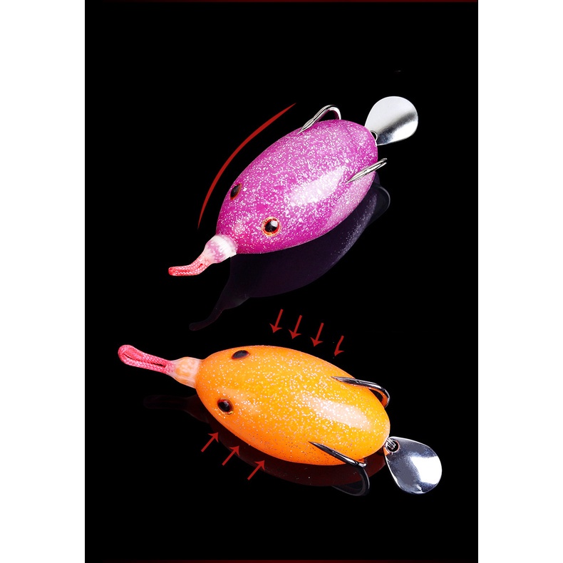 Mồi Câu Cá Giả Hình Ếch Mềm 6cm/13g