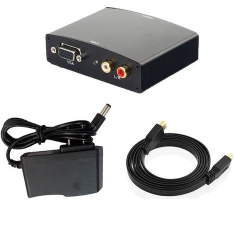 Bộ chuyển VGA to HDMI (sắt) chất lượng cao, tín hiệu tốt, kèm nguồn sạc. bảo hành 6 tháng BUNOC's