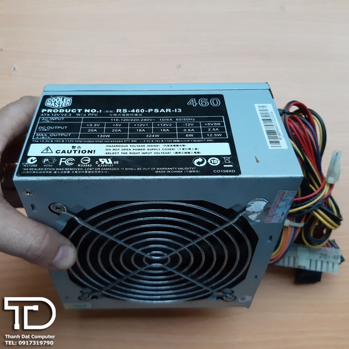 Nguồn máy tính công suất thực Cooler Master 460w - PSU Cooler Master 460 cũ