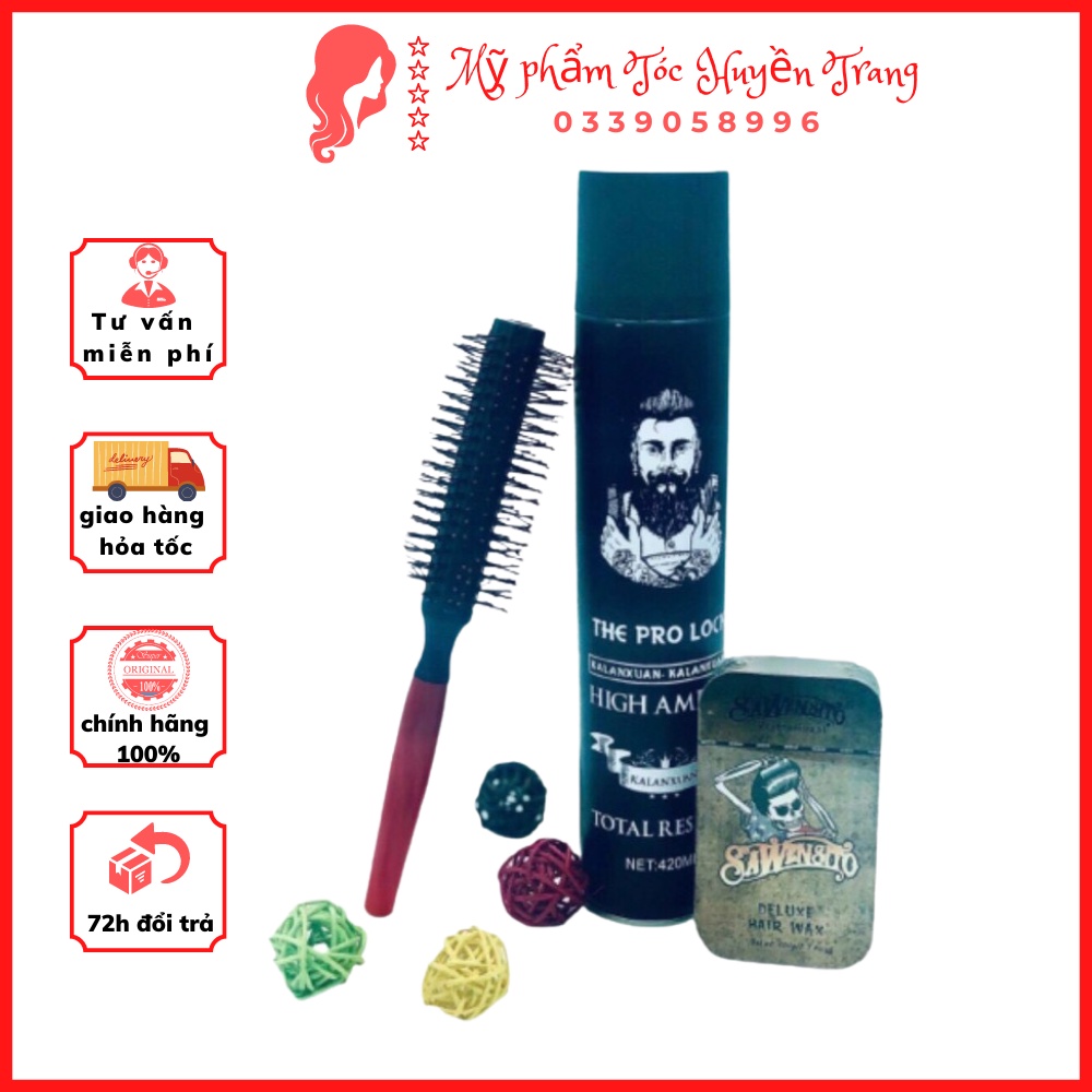 COMBO gôm sáp THE PRO LOCK + Wax Sawensito Trượt Vàng Professional Deluxe tạo kiểu giữ nếp cho tóc. HÀNG CHÍNH HÃNG