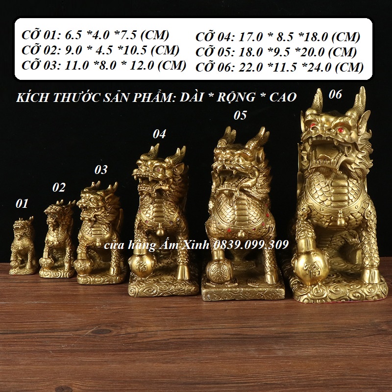 Cặp Kỳ Lân Chiêu Tài Lộc, Hút Vượng Khí Bằng Đồng Đúc Nguyên Khối