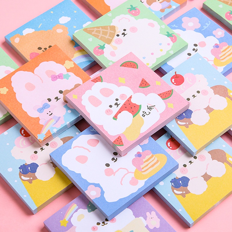 Set 80 giấy ghi chú họa tiết hoạt hình xinh xắn