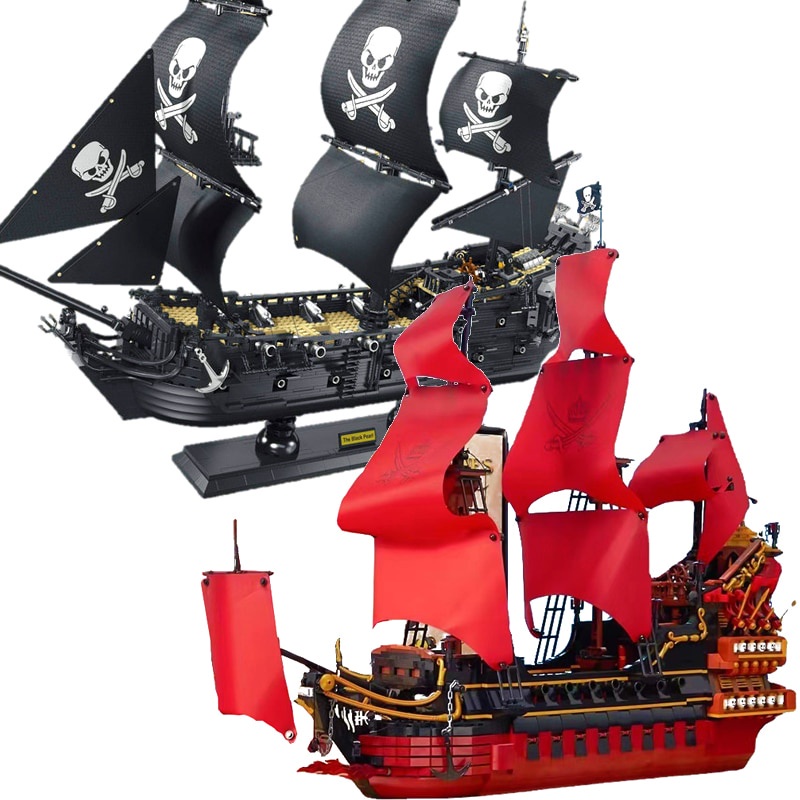 Đồ chơi xếp hình lắp ráp mô hình Ideas Pirate Ship Queen Anne's Revenge Pirate Ship DK6002 Caribbeans Pirate Ship DK6001