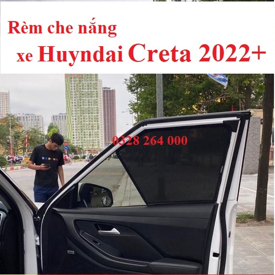 Rèm che nắng xe Huyndai Creta 2022 - 2023 có hút nam châm cao cấp