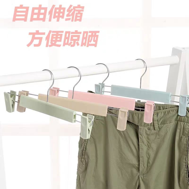 Móc treo đồ có kẹp không để lại dấu vết dùng để treo quần và chân váy trong tủ tại nhà và ký túc xá