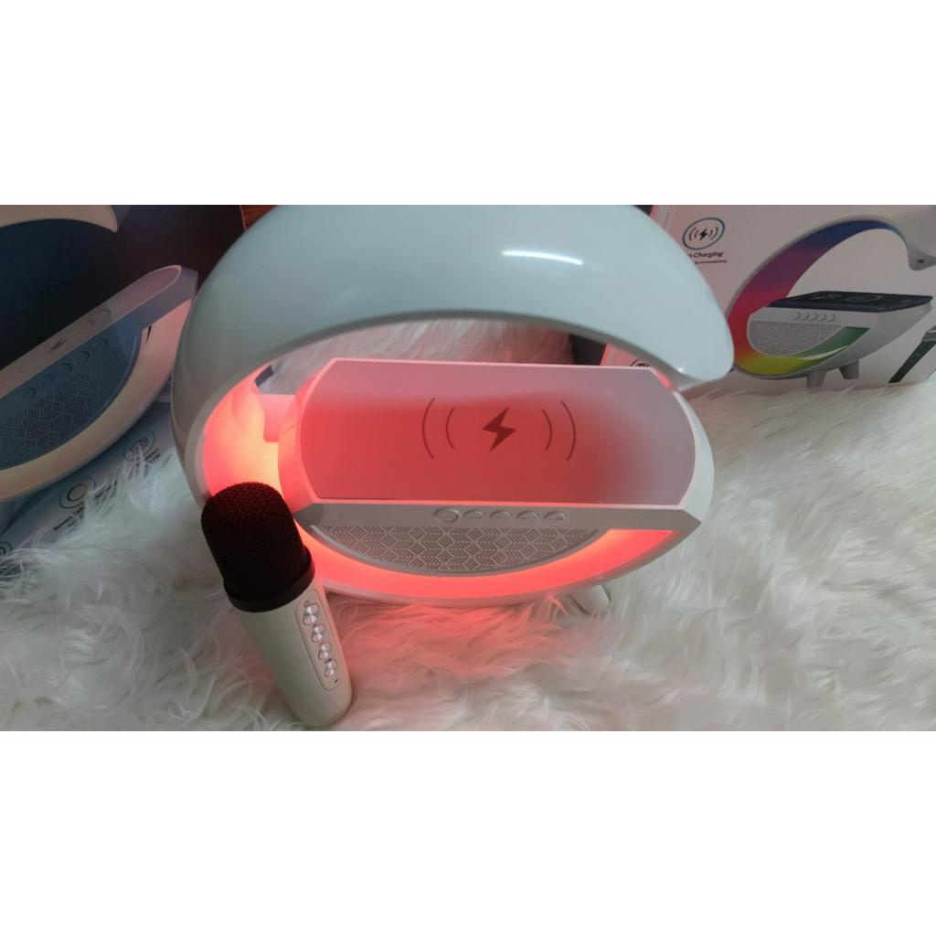 Loa Bluetooth Chữ G GK-2600 Chế Độ Led RGB Tích Hợp Sạc Không Dây, Loa hát karaoke kèm mic