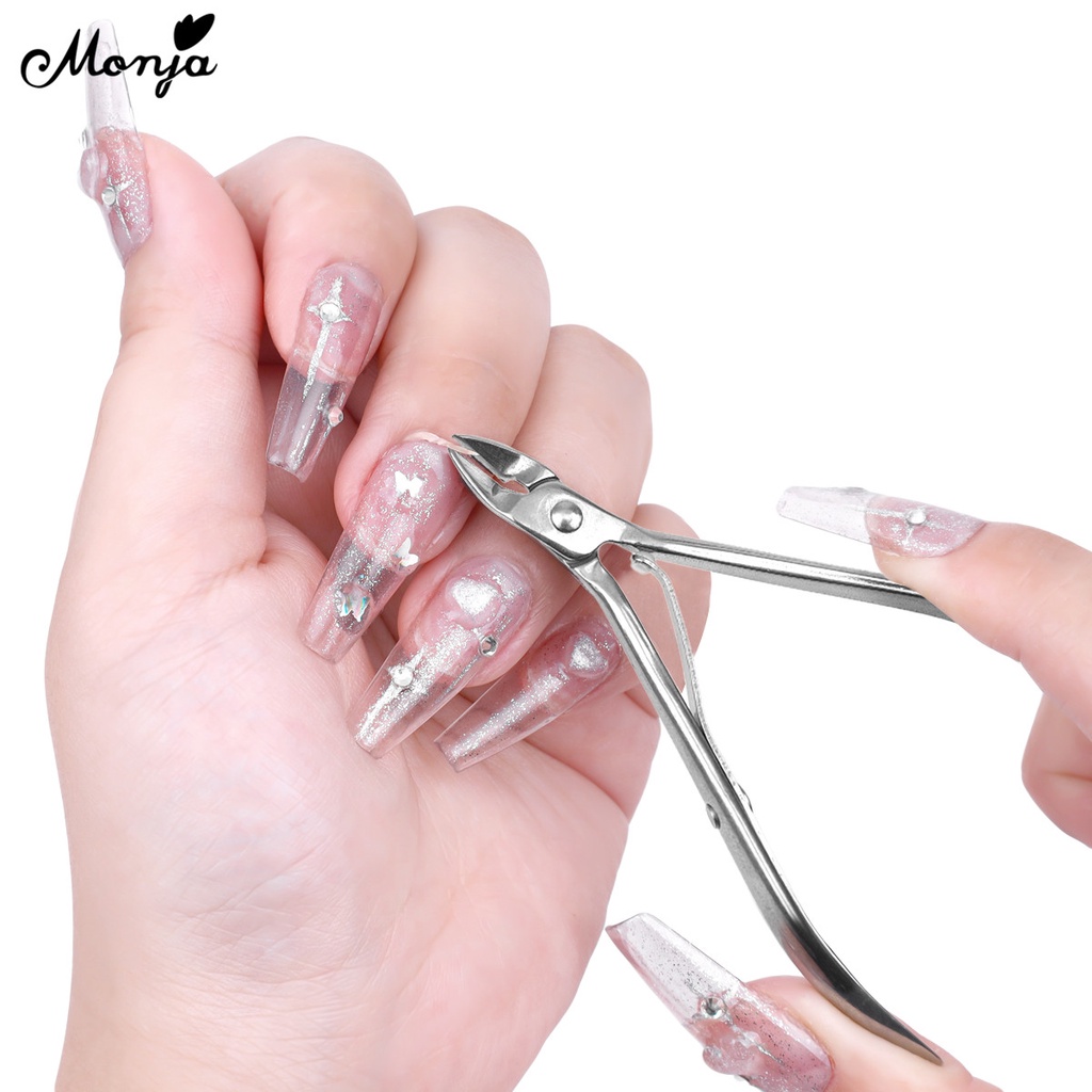 MONJA Kéo Cắt Tỉa Lông Mày / Da Chết Bằng Thép Không Gỉ DIY Màu Đen / Bạc Dành Cho Salon / Nhà Cửa