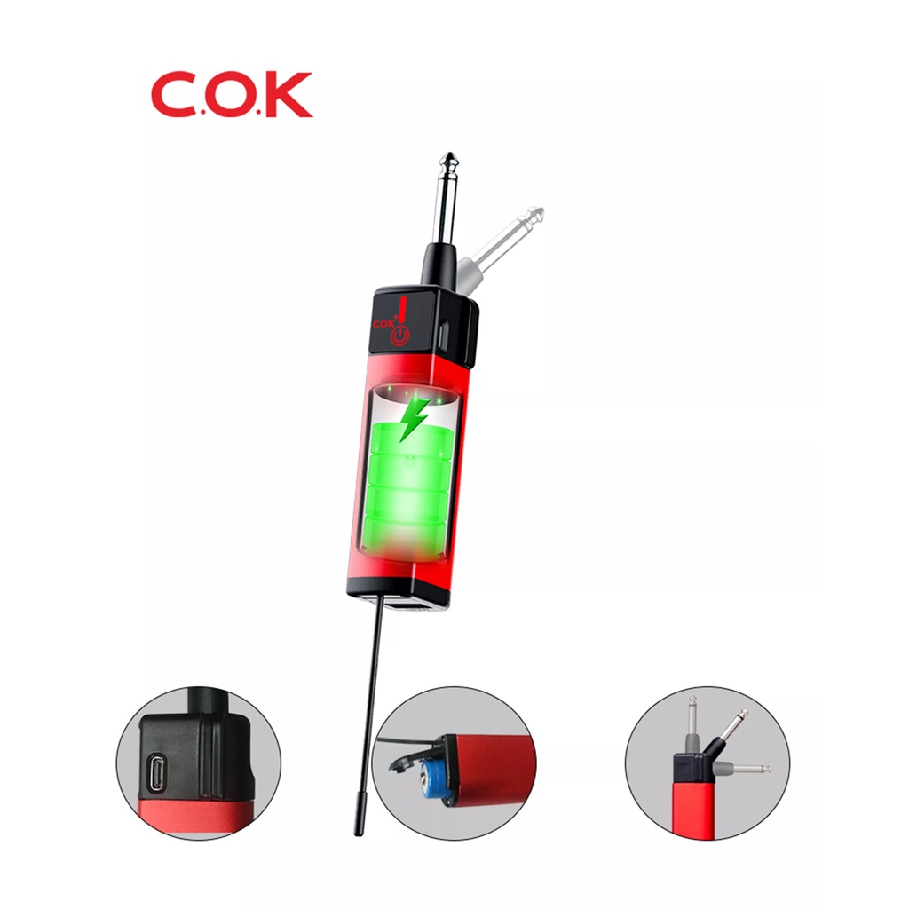 Bộ 2 Micro Karaoke Không Dây Đa Năng COK 1100 - Thời Lượng Pin Tối Đa Màn Hình LED Chống Nhiễu Chống Hú Giảm Ồn