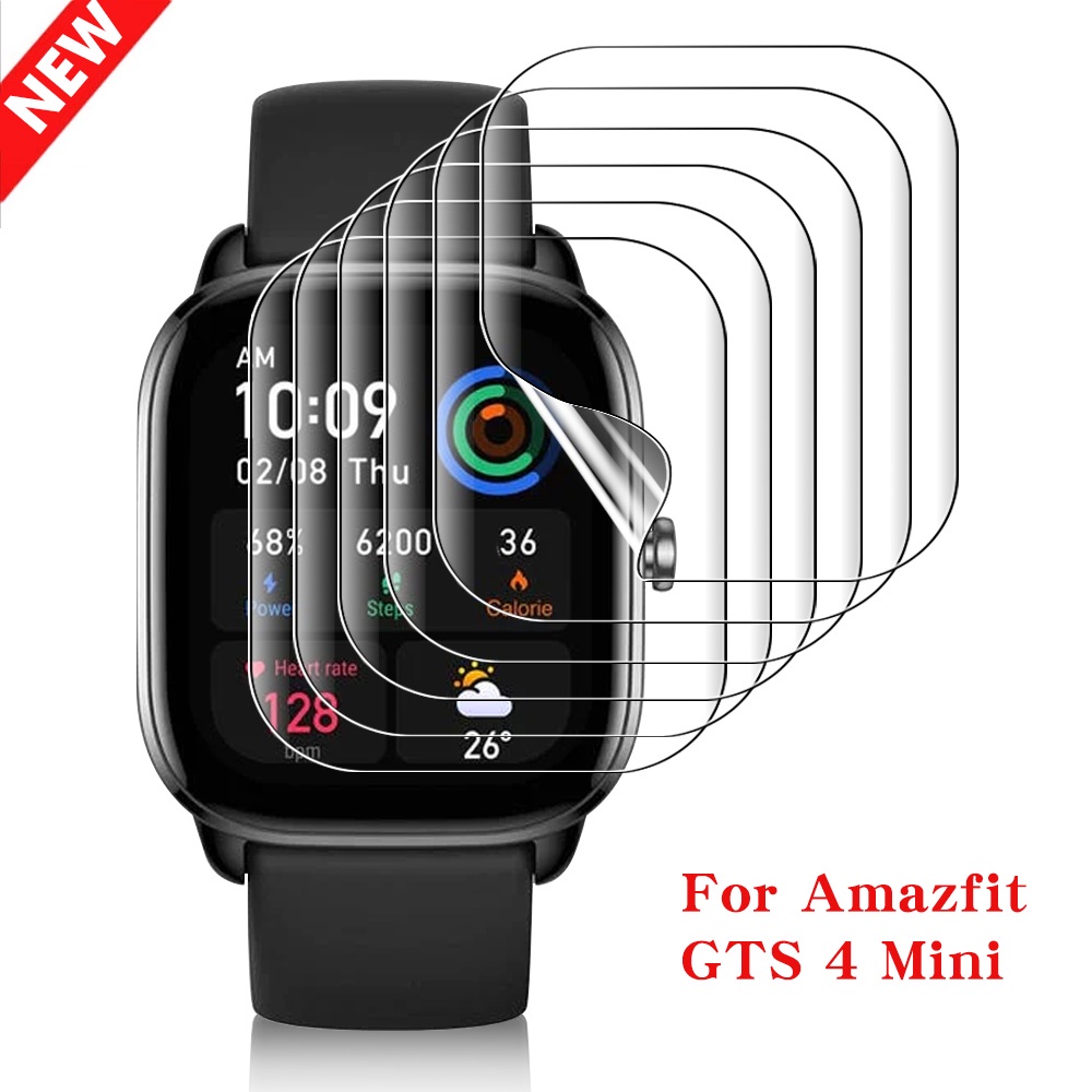 Miếng Dán Màn Hình Cong Bằng TPU Dẻo Trong Suốt HD Chống Trầy Cho Huami Amazfit GTS 4 mini