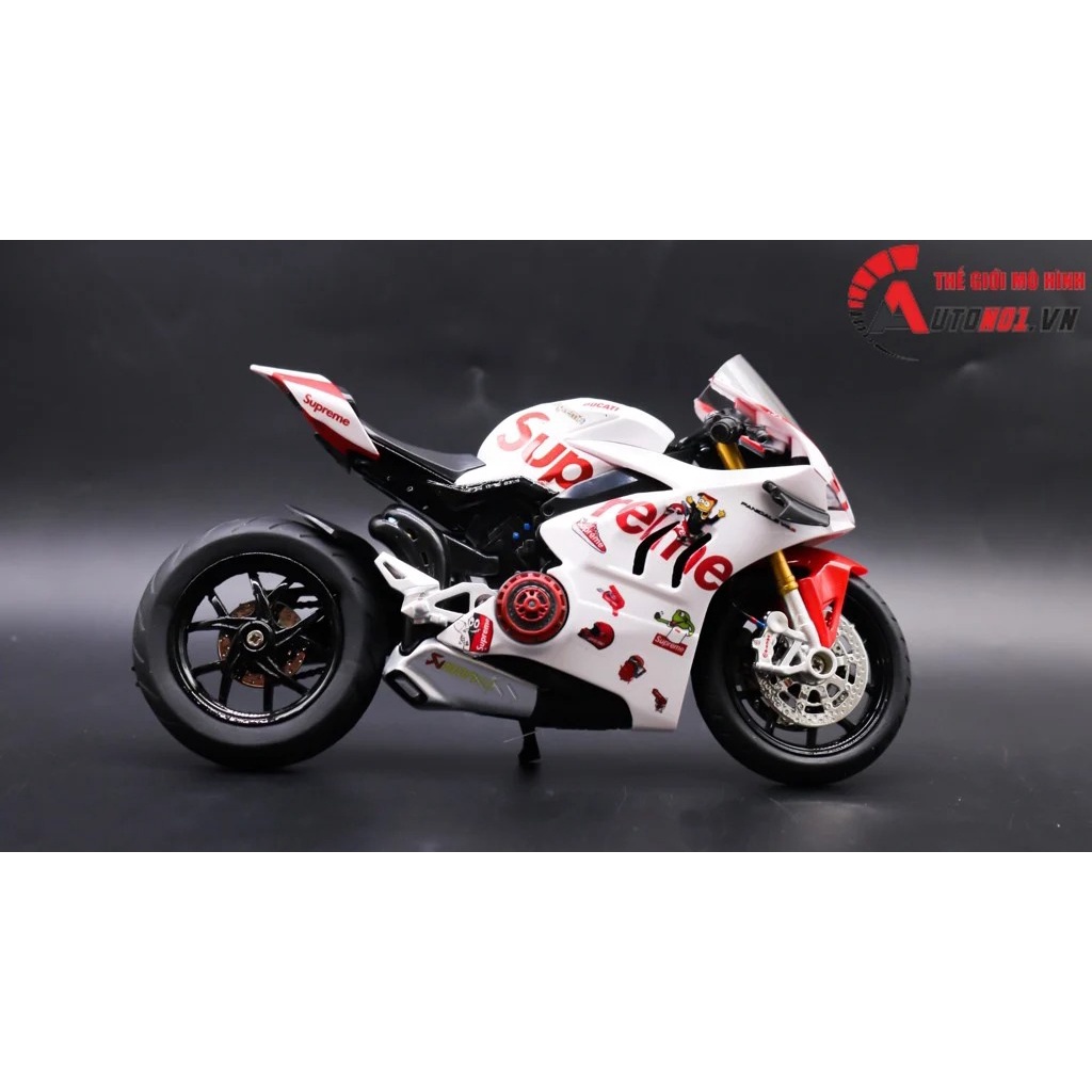 MÔ HÌNH XE ĐỘ DUCATI SUPREME V4S WHITE - SUPREME V4S WHITE NỒI KHÔ TỈ LỆ 1:12 AUTONO1 D222F D223F