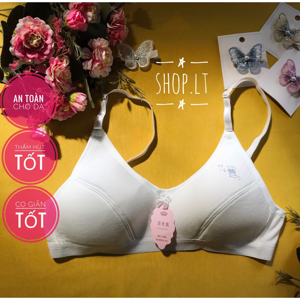 Áo lót không gọng nữ sinh trung học(15-18T) chất liệu cotton thoáng mát thiết kế chống chảy xệ hiệu quả