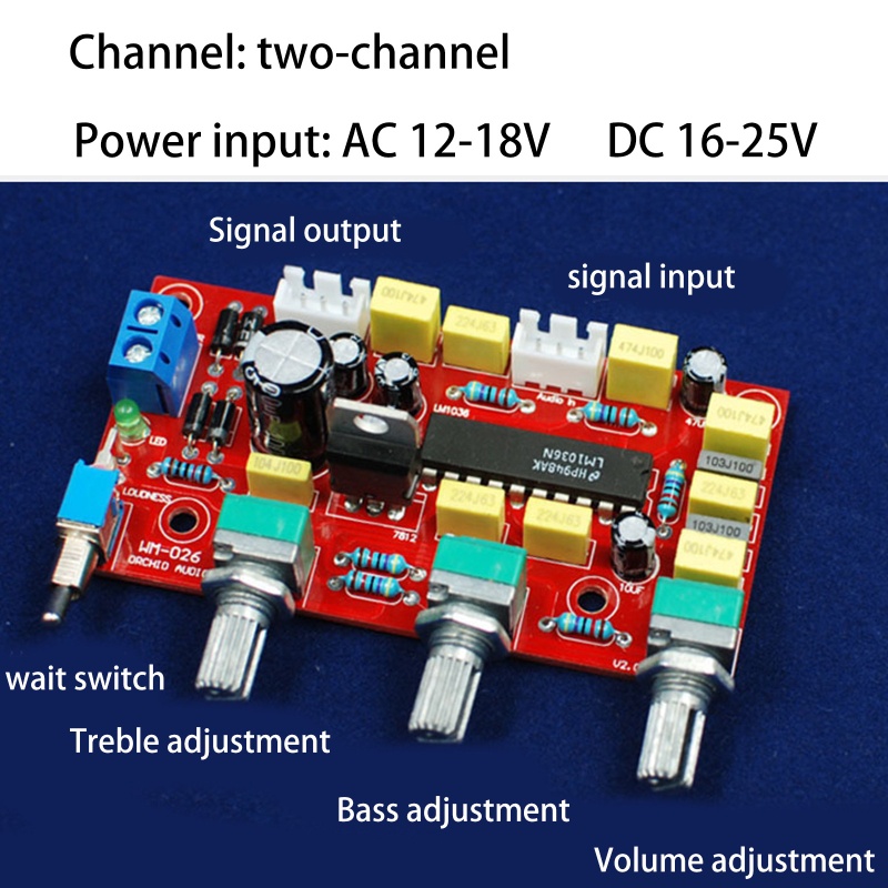 Bảng Mạch Khuếch Đại Âm Thanh zzz LM1036 OP-AMP HiFi Cân Bằng Âm Lượng Cho Máy In