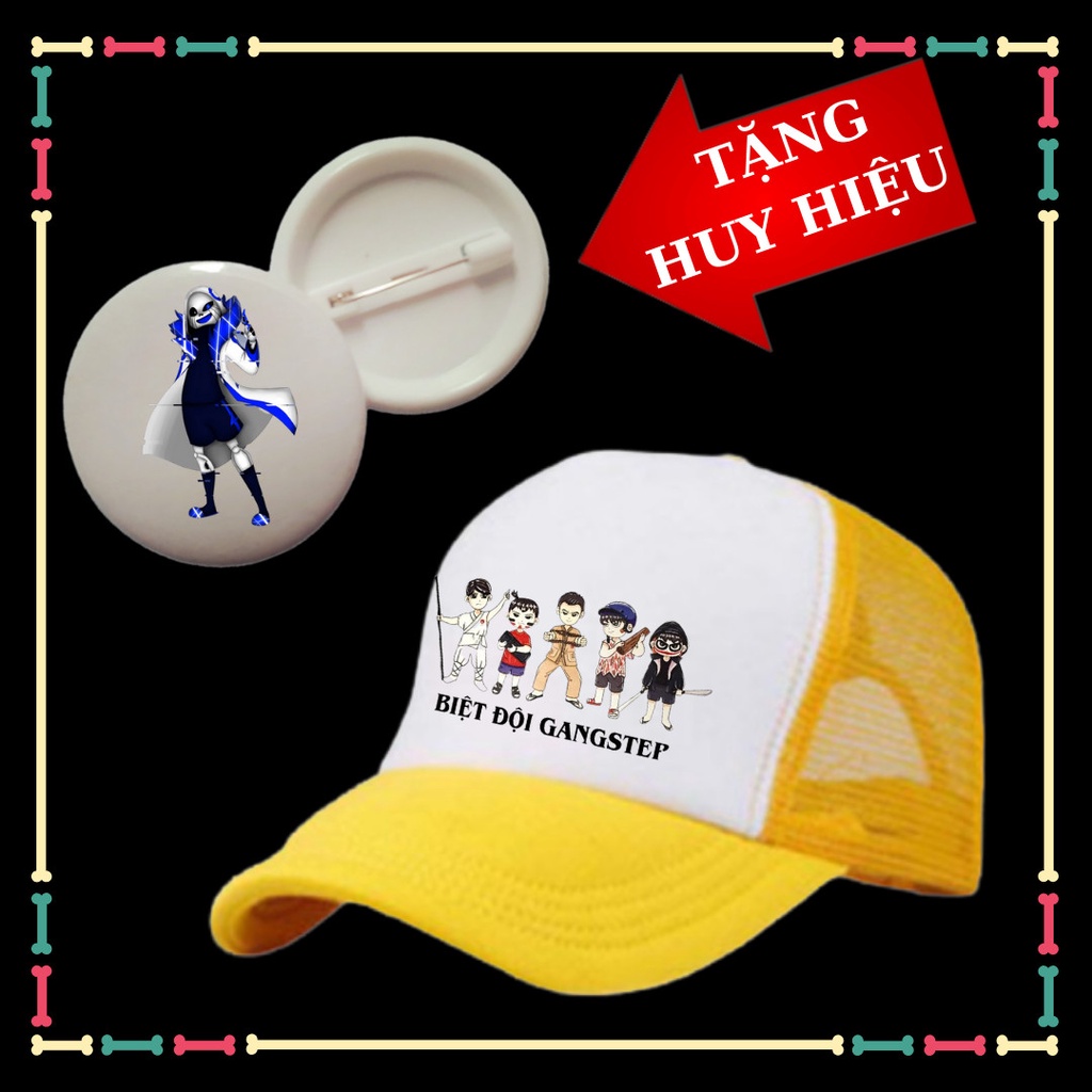 Mũ lưỡi trai Nón in hình Biệt Đội Gangster cho bé trai bé gái Tặng HUY HIỆU Error 404 xịn xò