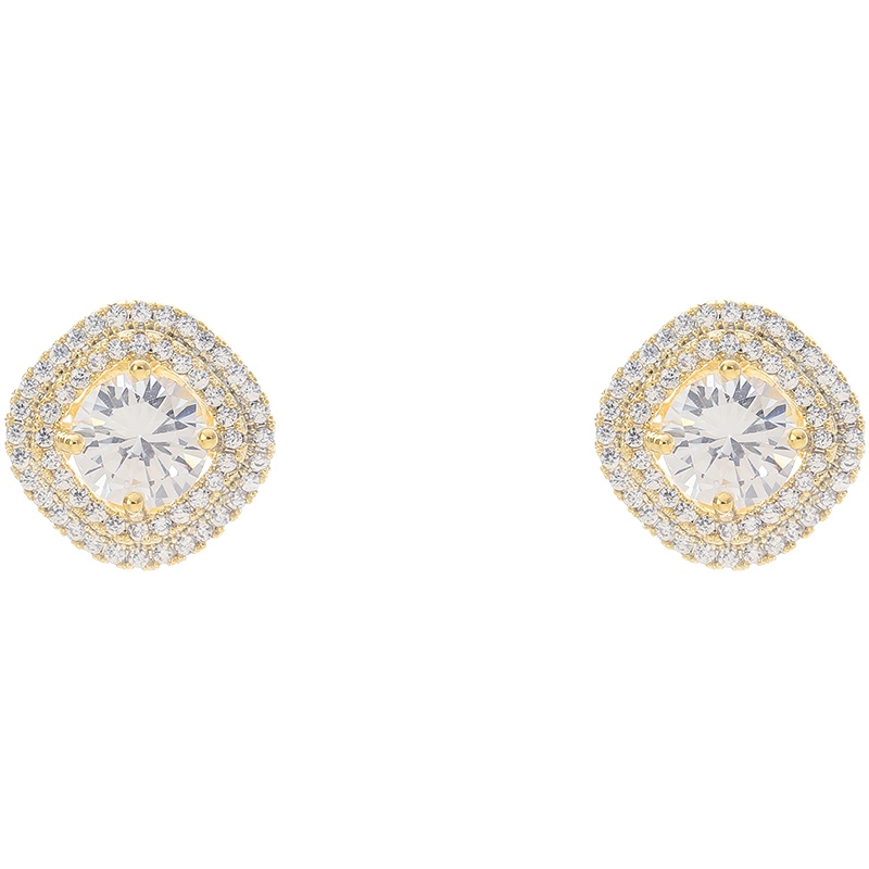[Jiudolan] Khuyên Tai Cao Cấp Đính Đá Zircon Lấp Lánh Phong Cách Hàn Quốc Sang Trọng Tinh Tế Dành Cho Nữ