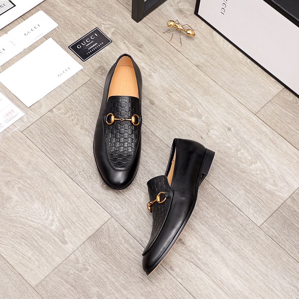Giàu lười nam da thật cao cấp GUCCI GG GC thiết kế thời thượng và lịch lãm với mặt da nổi bật