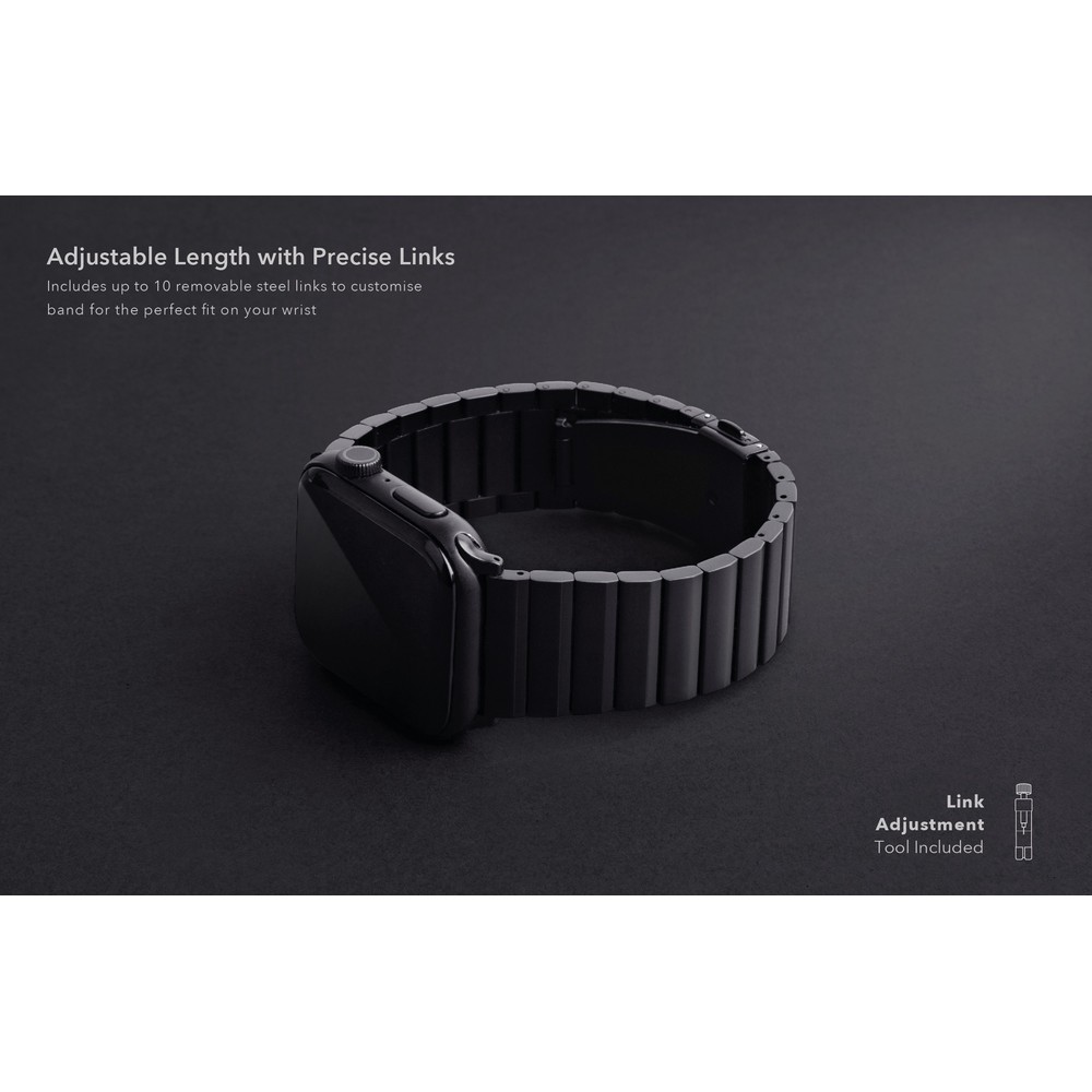 [Mã 253ELSALE hoàn 7% đơn 300K] Dây Đeo UNIQ Strova Apple Watch Steel Link Band 44/42/45 MM_ chính hãng phân phối