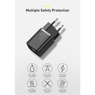 Củ sạc Baseus PD 30W USB Type-C QC3.0 dành cho iPhone 12 Pro Samsung Xiaomi