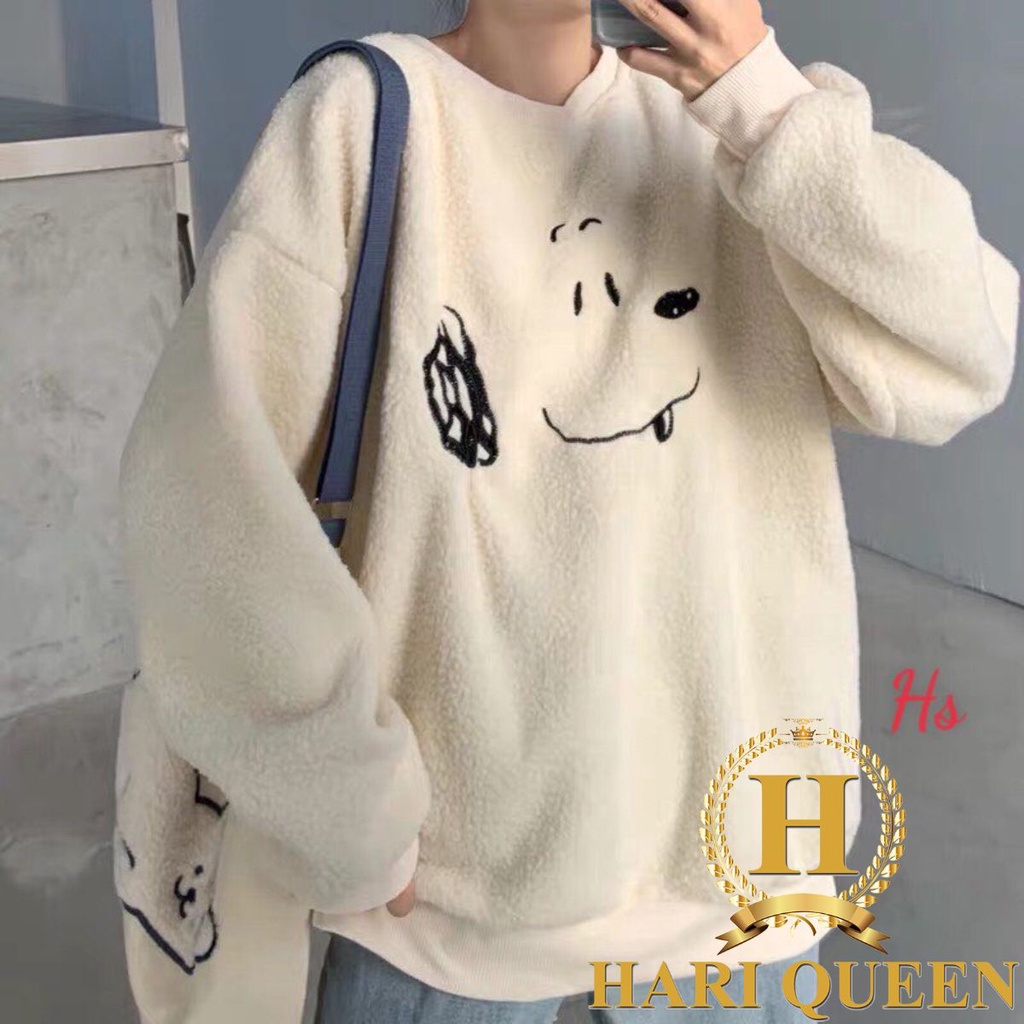 Áo Sweater thêu chú chó Snoopy HSU0821