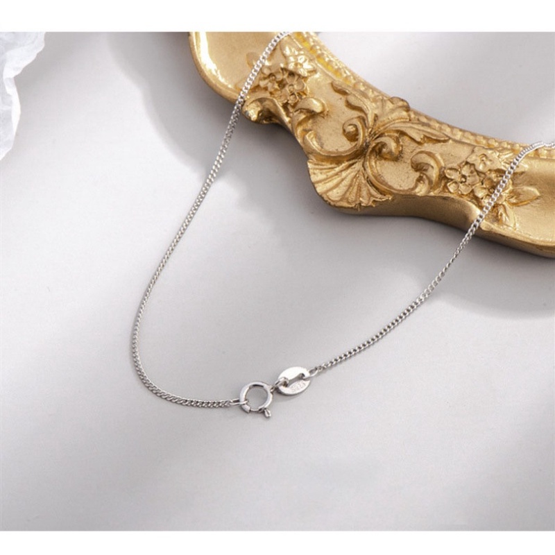 【Còn hàng】 100% 925 bạc Vòng cổ 14-18 inch 0.7-2.5MM Thiết kế / Chiều dài khác nhau Đồ trang sức Phụ nữ Quà tặng chuỗi 8 phong cách