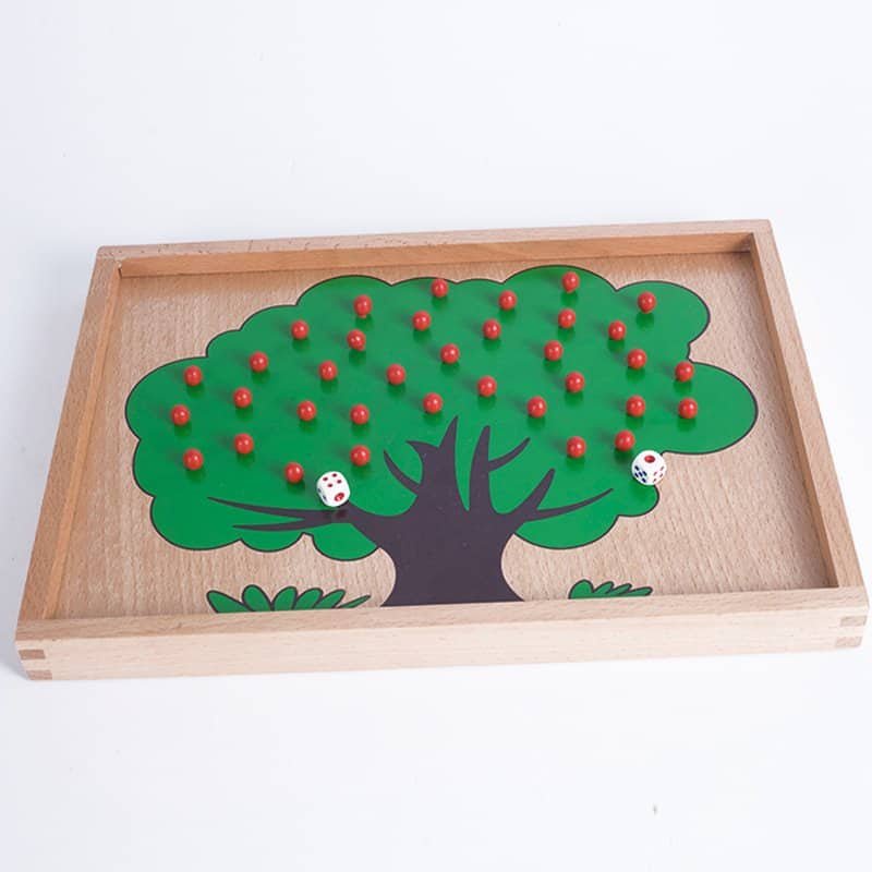 Bản tiêu chuẩn- Bài học đếm táo Montessori