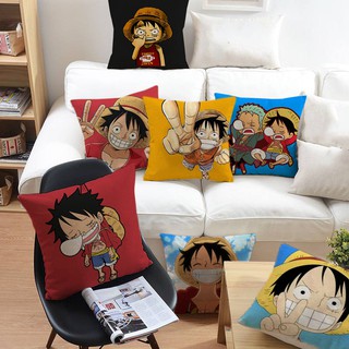 Vỏ Gối Sofa Vải Lanh In Hình Nhân Vật Anime One Piece Độc Đáo Ốp