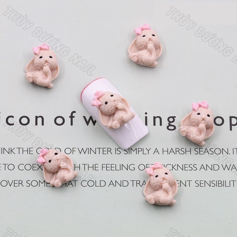 Set charm gấu nhựa trang trí móng, chuyên dùng làm nail (combo 20 viên, mix mẫu )
